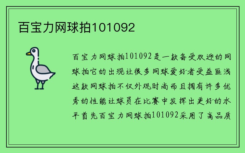 百宝力网球拍101092