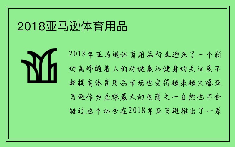 2018亚马逊体育用品