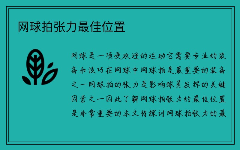 网球拍张力最佳位置