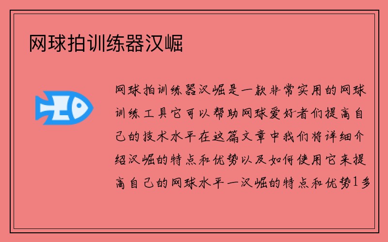 网球拍训练器汉崛