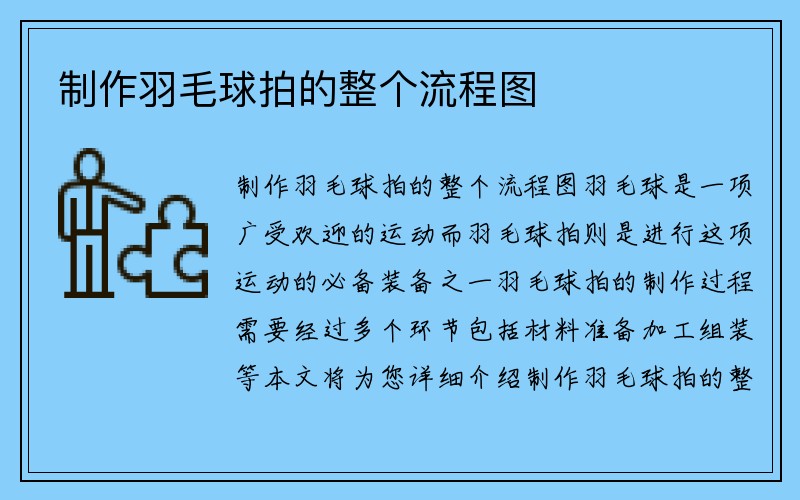 制作羽毛球拍的整个流程图