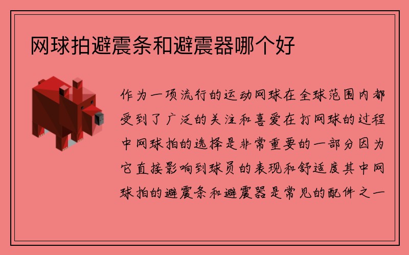 网球拍避震条和避震器哪个好